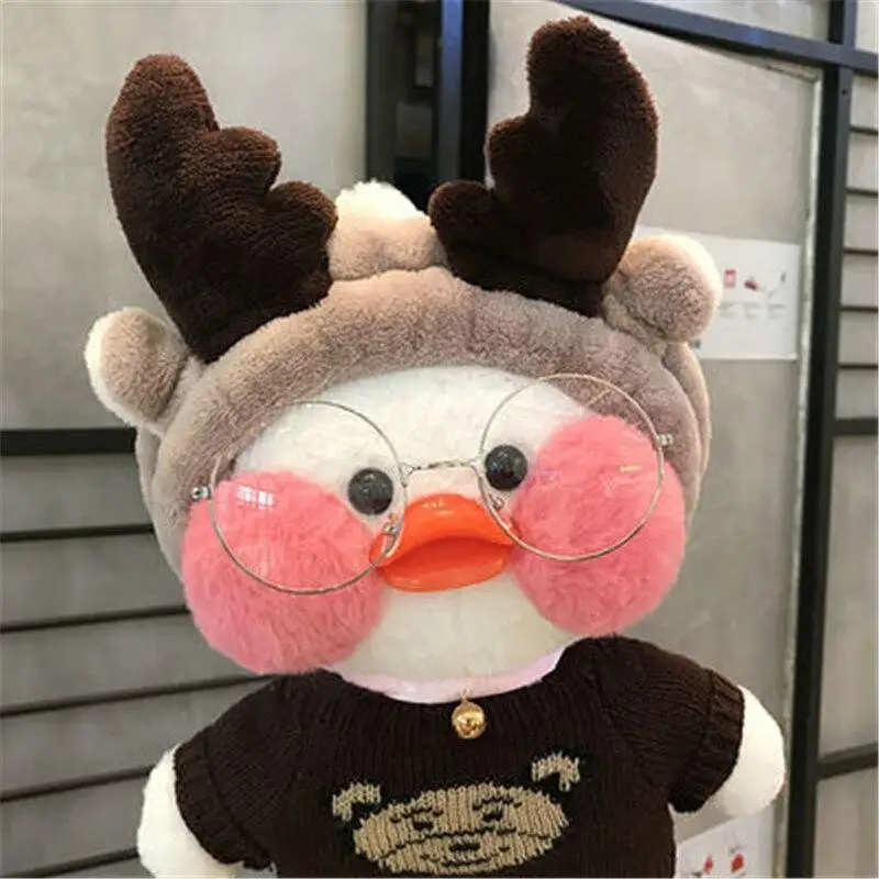 

Cartoon Kawaii 1pc 30cm Lalafanfan White Duck Hyaluronic Acid Duck Plush Toy Ins Adorable Doll Yellow Duck Birthday Christmas