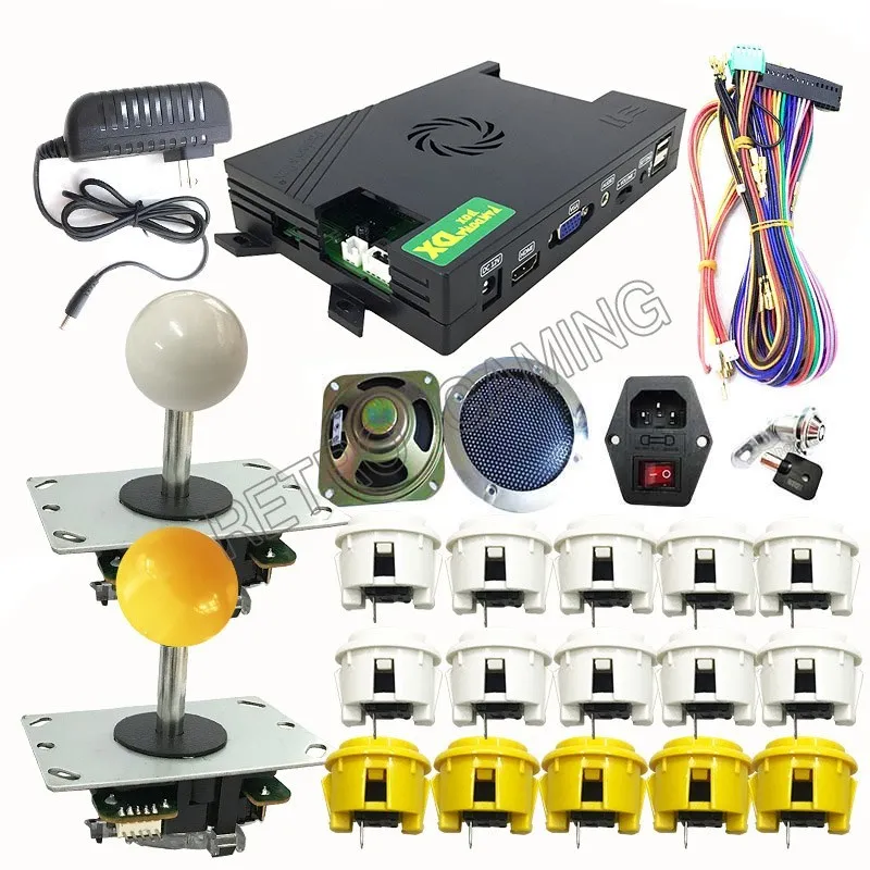 Pandora DX 3000 in 1 Arcade Console Diy Kit 34 3D Games Joystick Push Button Speaker Power Supply Cables for Home Cabinet