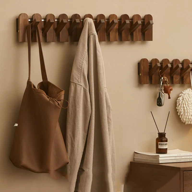 Стеллаж для пальто в скандинавском стиле деревянный комнатный органайзер