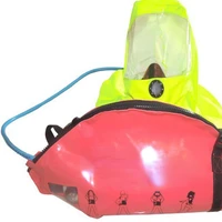 breathing device with fire smoke escape hood