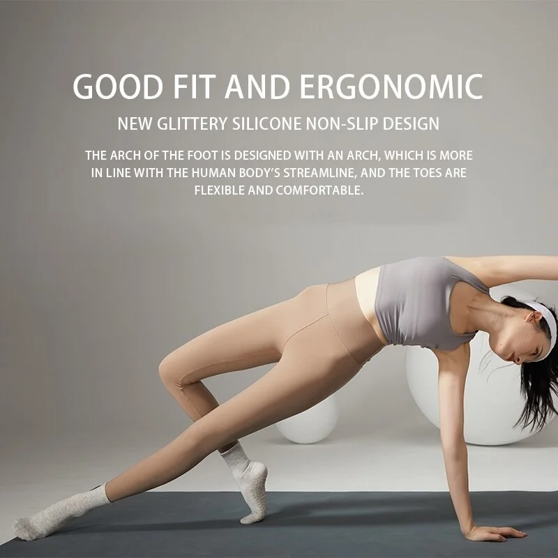 Хлопковые мягкие носки для пилатеса 2023 нескользящие женские носки-трубочки йоги