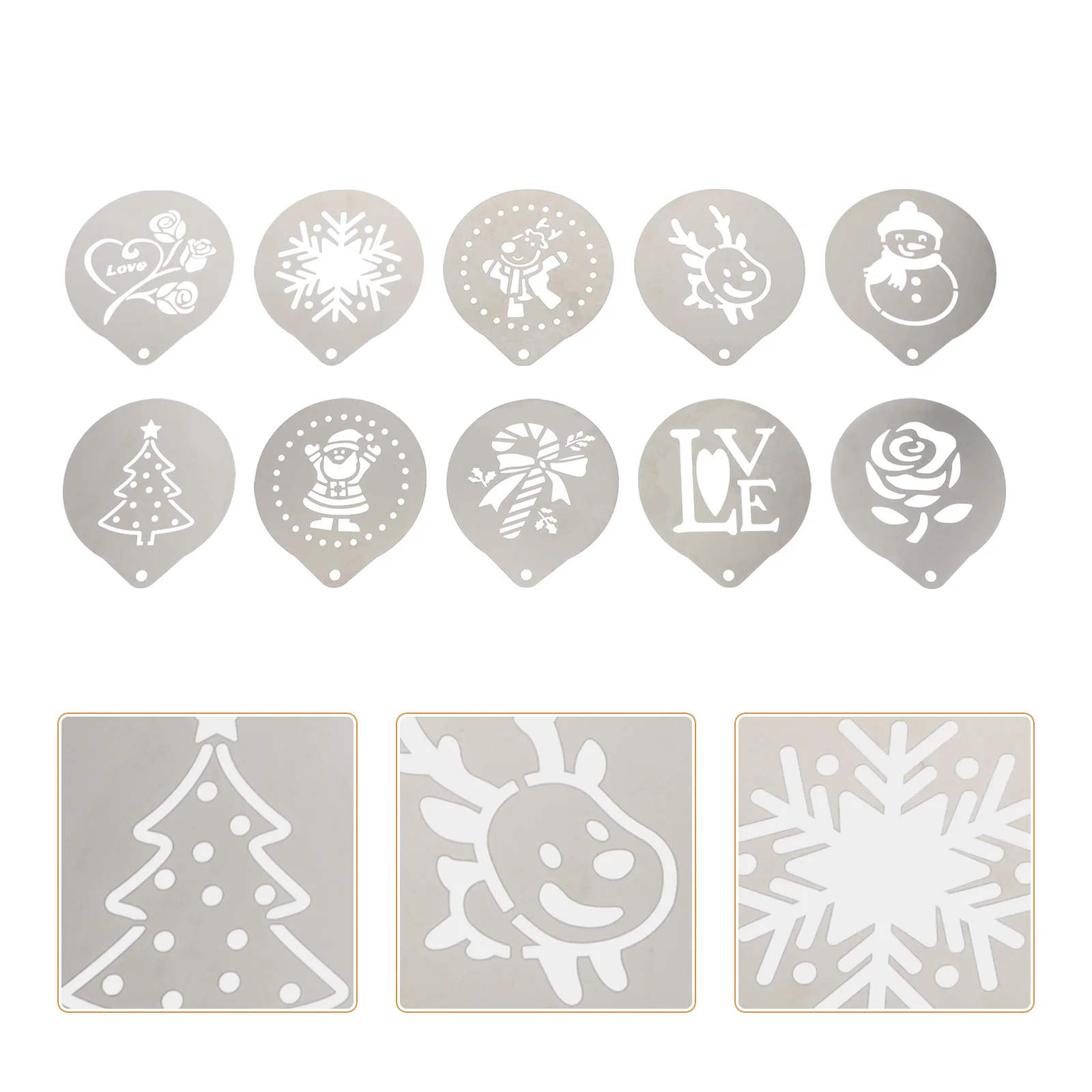 

Stencils Coffee Template Christmas Cakestencil Baking Decorating Latte Cookie Templates Barista Snowmanholiday Cooking
