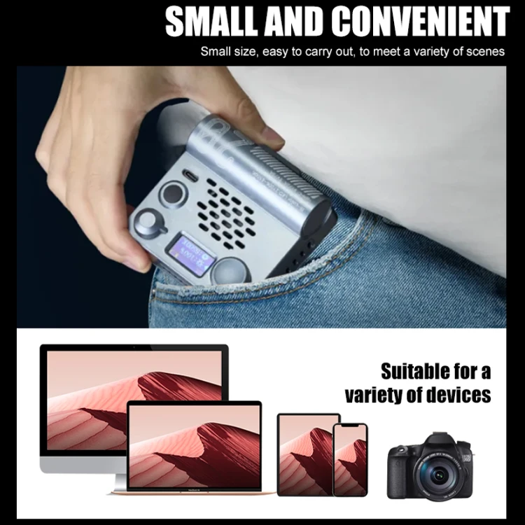 20 Вт светодиодное карманное фотографическое заполняющее освещение 2700K-6500K