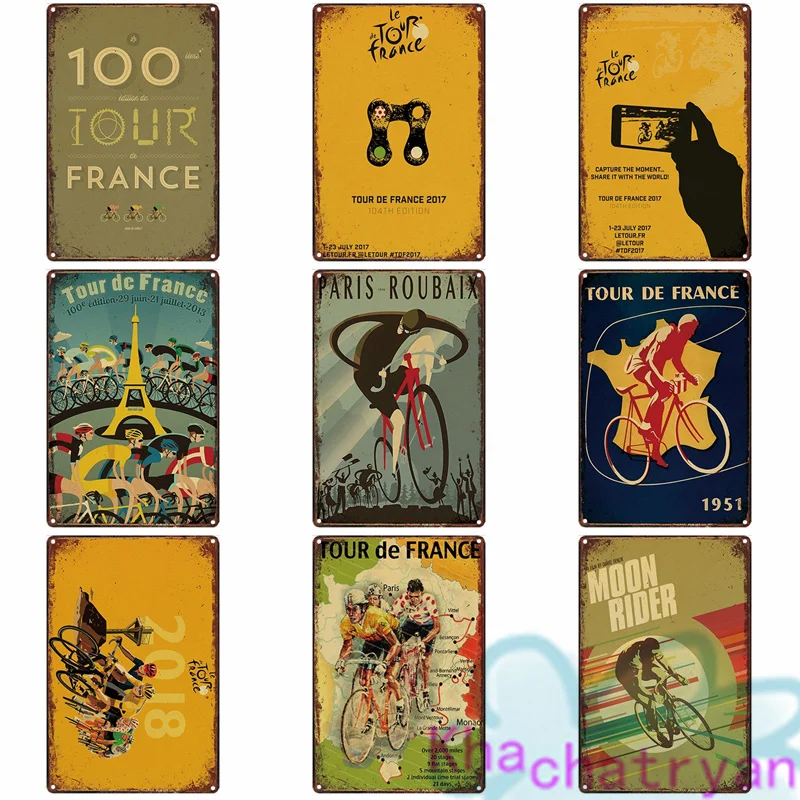 Винтажный уличный пейзаж настенный художественный велосипед металлическая