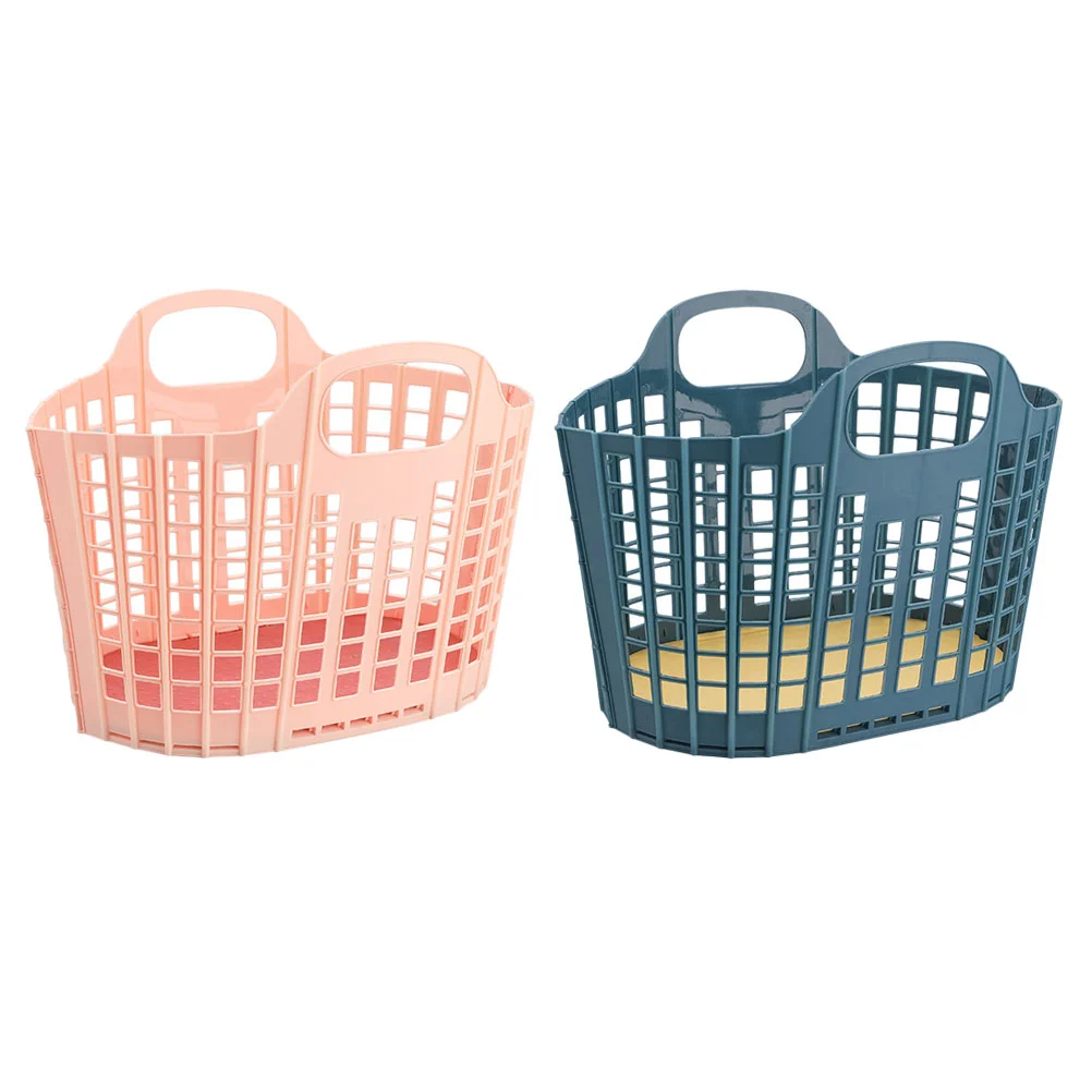 

Basket Storage Fruit Grocery Tote Shower Shopping Market Handle Binplastic Vegetableafrican Organizer Wire Picnic Kitchen