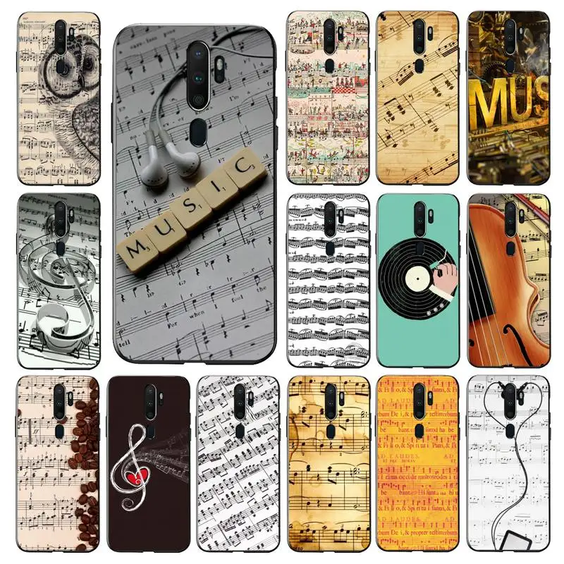

MaiYaCa Music Score Phone Case for Vivo Y91C Y11 17 19 17 67 81 Oppo A9 2020 Realme c3