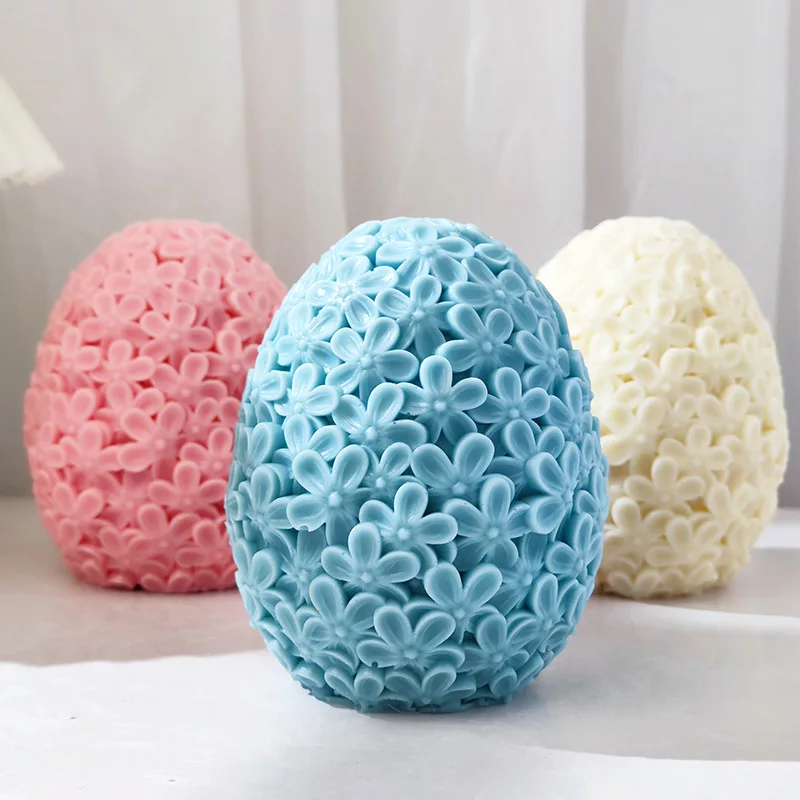 

Carving Flower Egg Silicone Candle Mold Catharanthus Ball Soap Resin Plaster Mould Chocolate Cake Ice Making Set Home Decor Gift