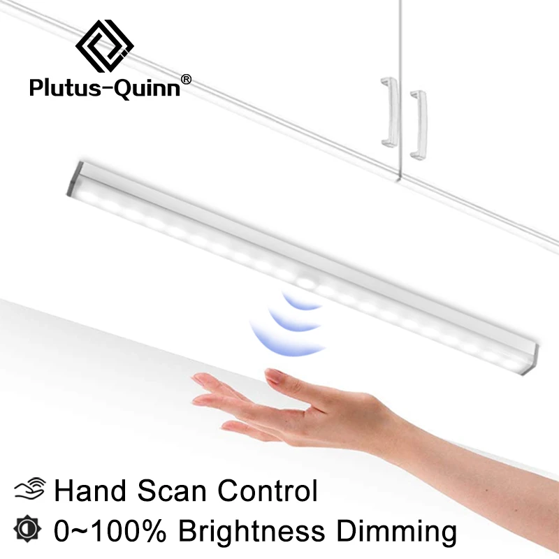 

LED Under Cabinet Lights Hand Sweep Sensor USB Charging Dimming Control Wardrobe Bed Lamp Night Light For Closet Stairs Kitchen