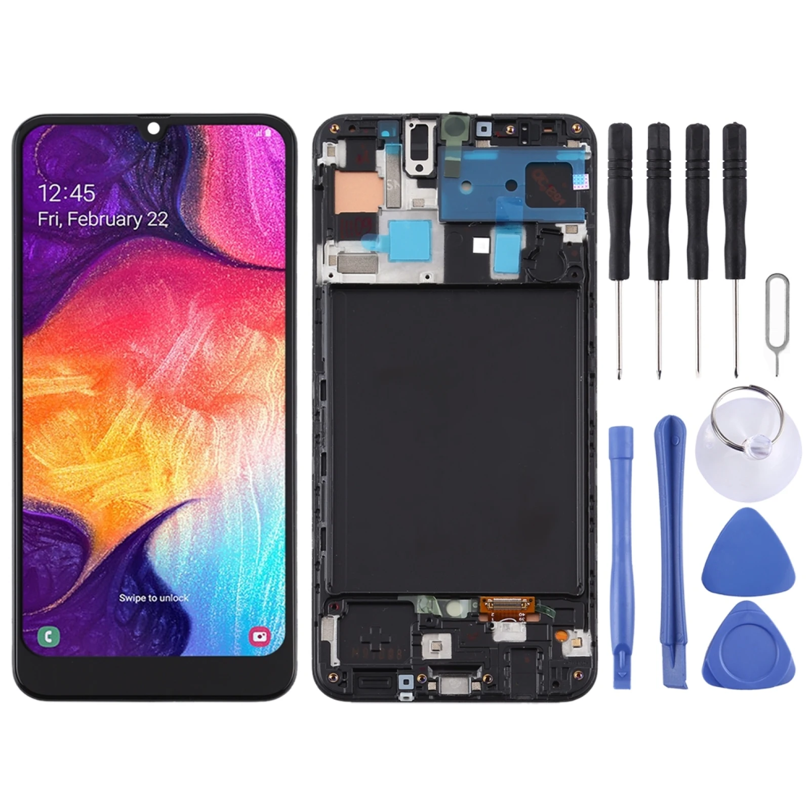 

TFT LCD Screen for Samsung Galaxy A50 Digitizer Full Assembly with Frame (Not Supporting Fingerprint Identification)