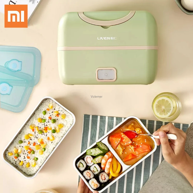 

Xiaomi Liren Portable Cooking Electric Lunch Box Multifunctional Plug-in Electric Heating Cooking Large Capacity Double Layers