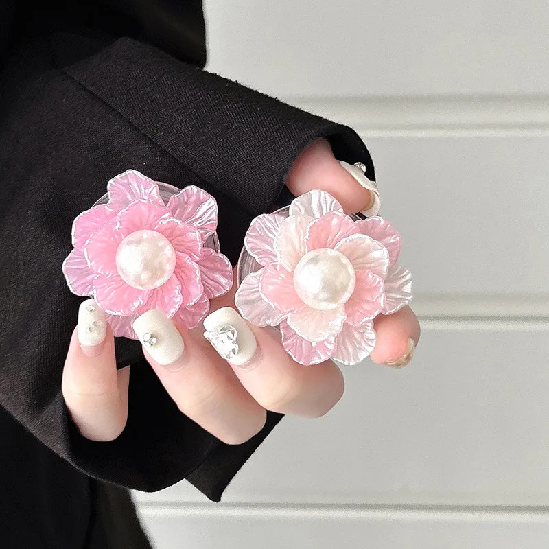 Роскошная подставка для мобильного телефона с цветочным жемчугом держатель