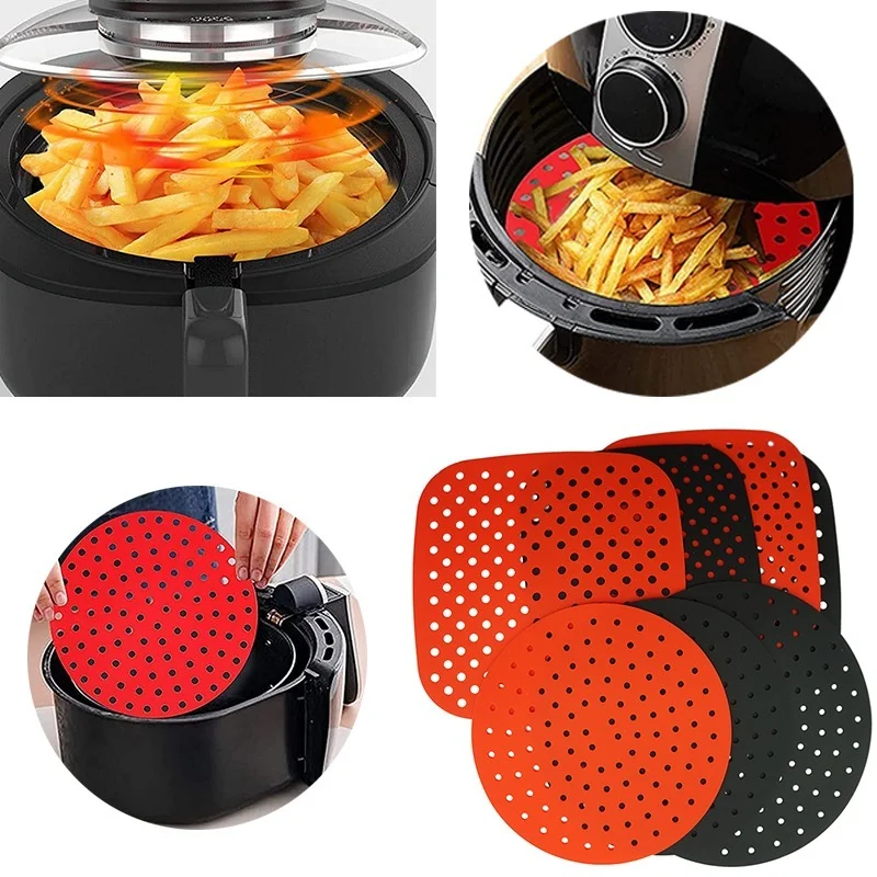 

Air Fryer Non-stick Baking Mat Cake Grilled Saucer Silicone Mat kitchen Accessories Pastry Tools Accessories Bakeware Oil Mats