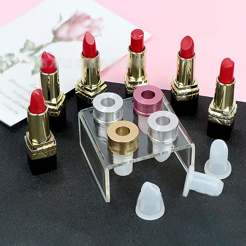 

6 Types Lipstick Mold Silicone DIY Lip Balm Cosmetic Mould Holder Craft Tool