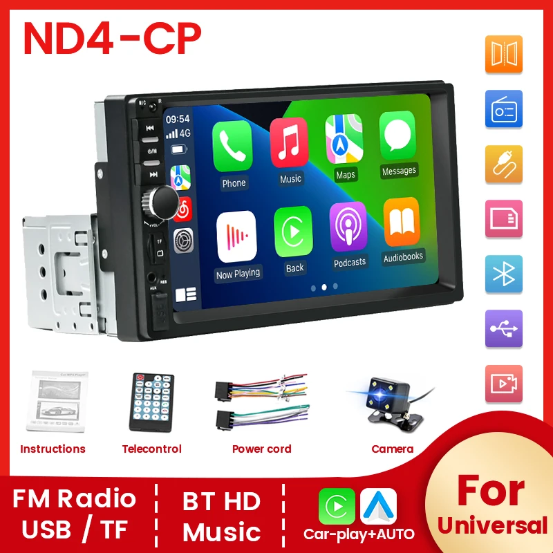 Автомобильный Мультимедийный Плеер Navifly 7-дюймовый Hd Сенсорный Экран Android Auto Carplay