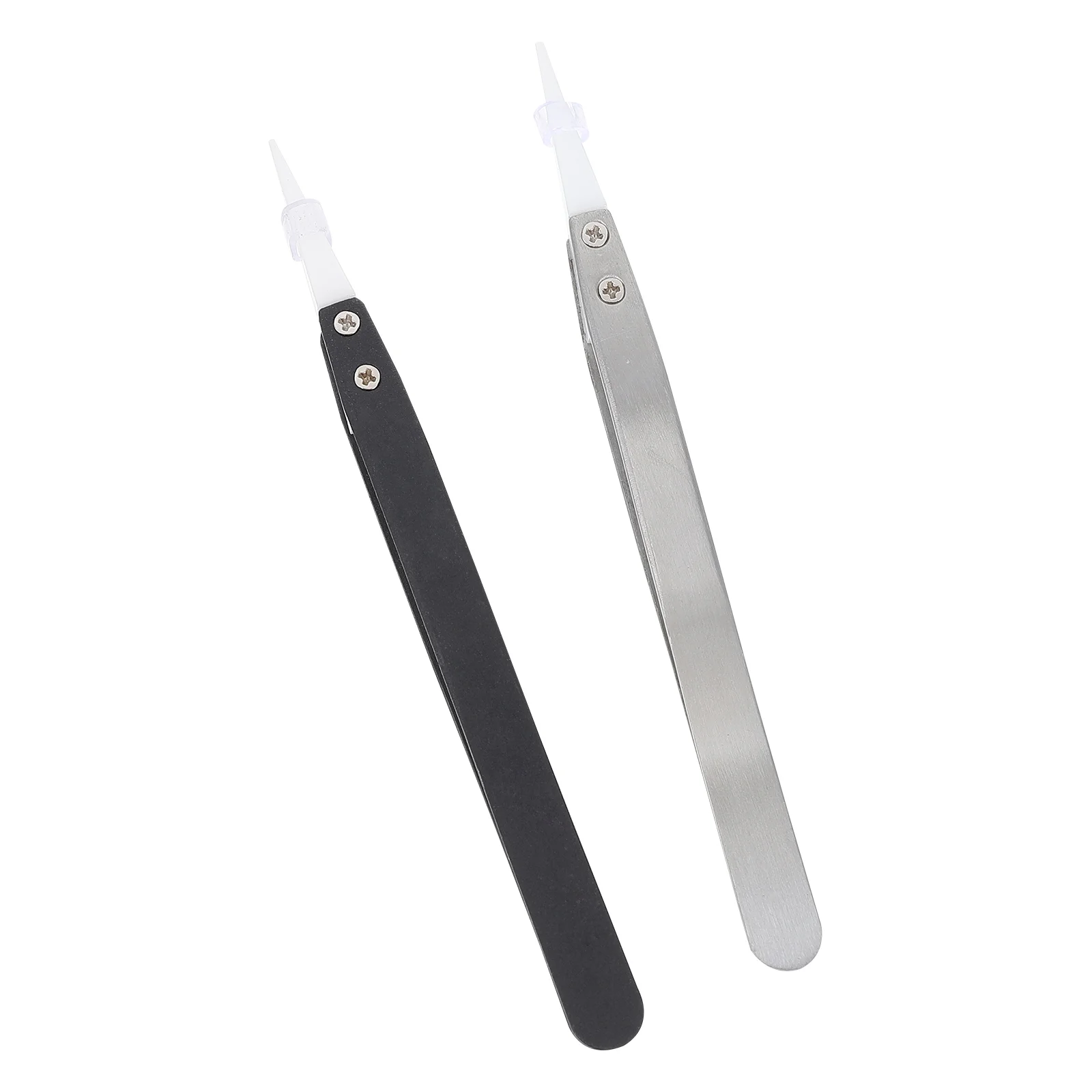 

2pcs Precision Ceramic Tweezers Non-Conductive Heat Resistant Tweezers