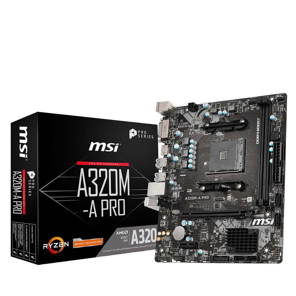 

MSI A320M-A PRO AM4 AMD A320 SATA 6Gb/s Micro ATX AMD Motherboard