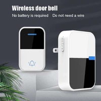 outdoor smart wireless doorbell waterproof kinetic jingle bell no need required battery acrylic button chimes ring door bell hot