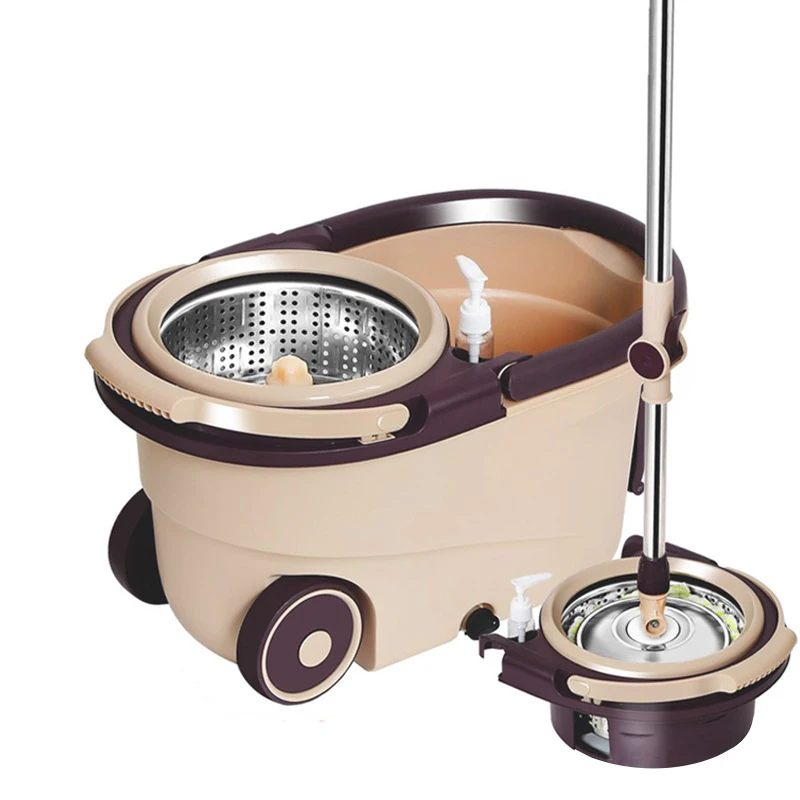 

New Dual Drive Magic Cleaning Mops Hand Pressing Spin Mops With Water Home Kitchen Floor Cleaner Removable With Bucket Drop mops