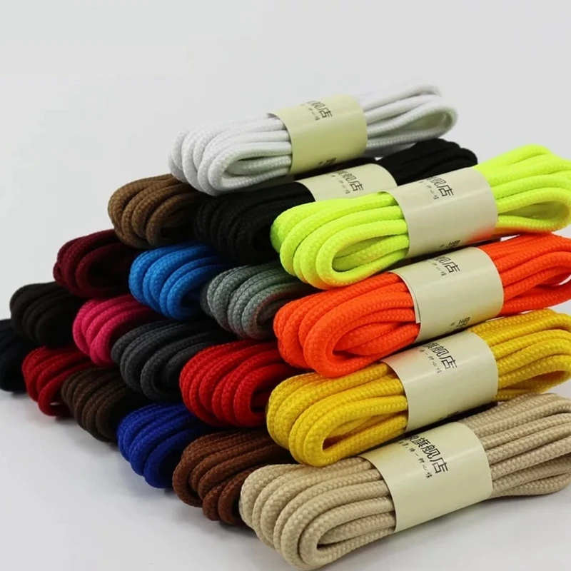 

A Pair 90cm 120cm 150cm Of Classic Top Quality Polyester Solid Classic Round Shoelaces Martin Boot Shoelace