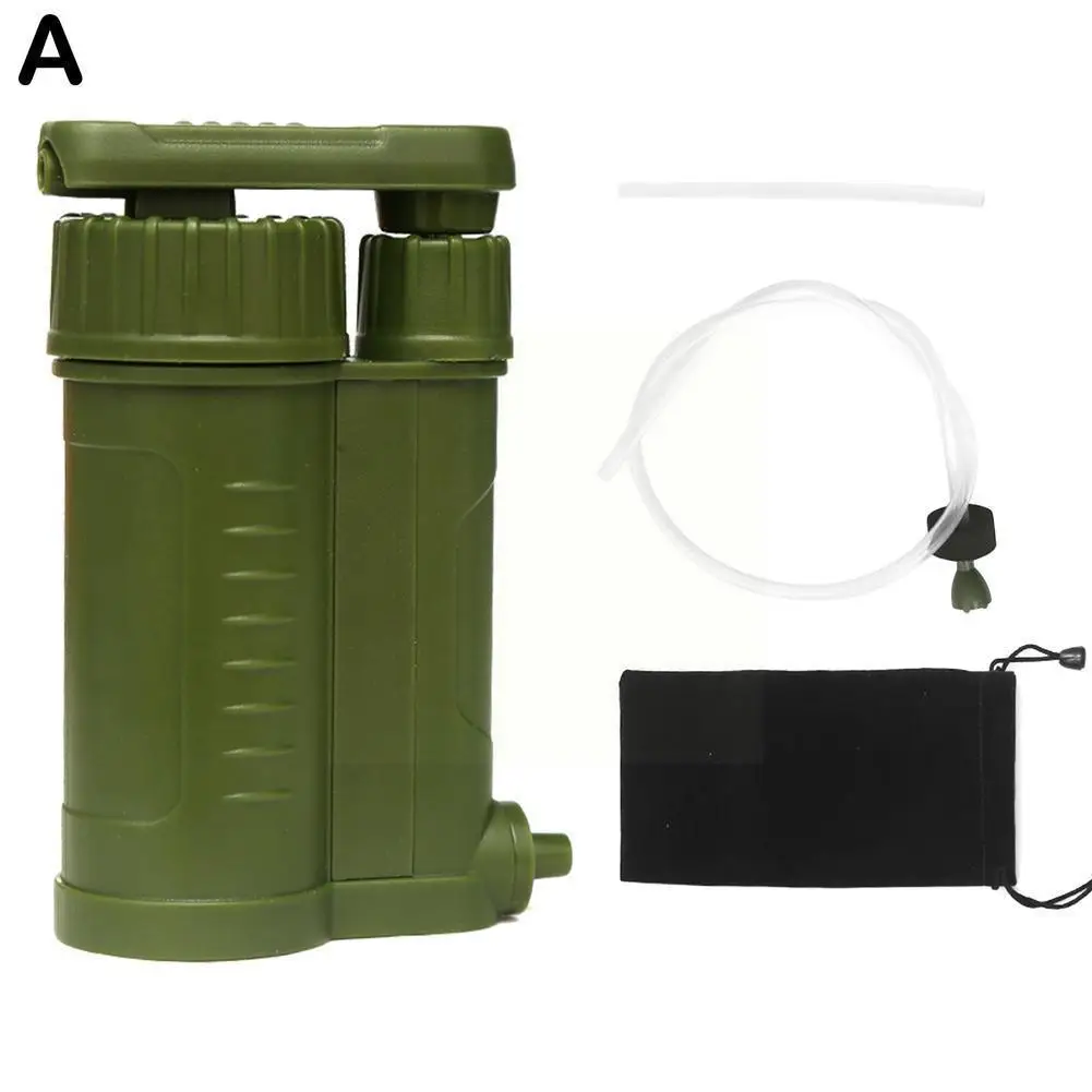 

Outdoor Water Purifier Emergency Water Filter Jug System Water Purifier Tool Pump Survival Mini Camping Hiking Filter P4s2