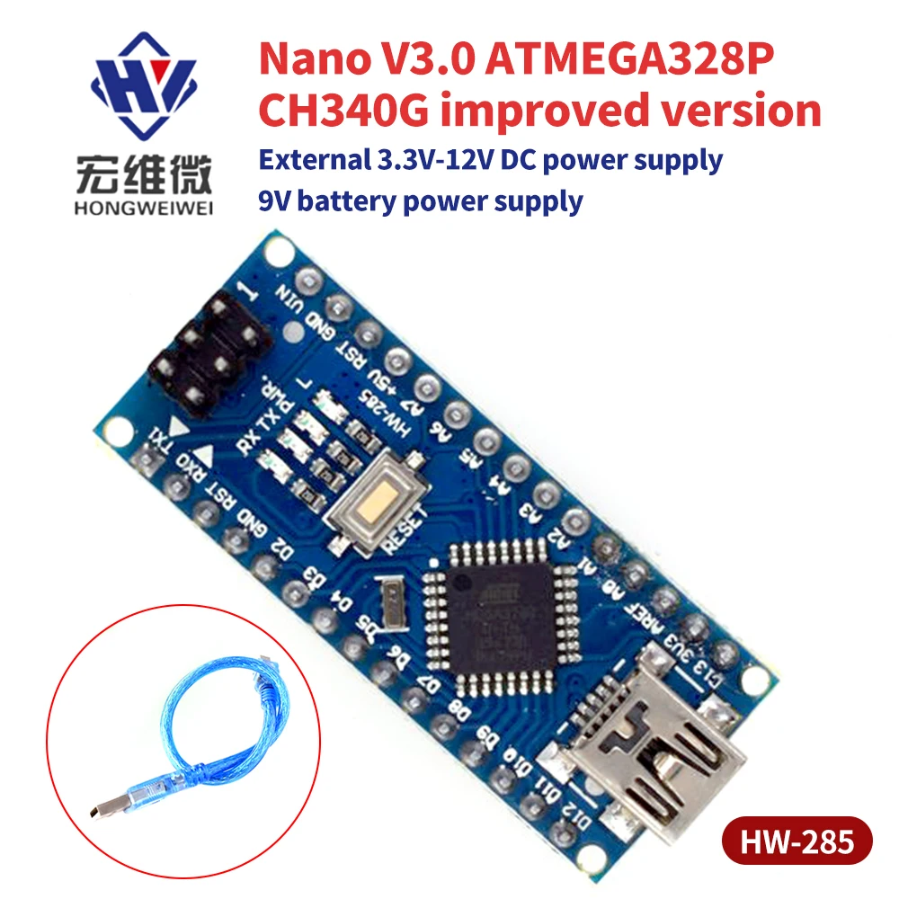 USB-драйвер NANOV3.0 CH340 Atmega328p ATMEGA328P, микроконтроллер, Электронная макетная плата, модуль для Arduino Nano3.0 MEGA328