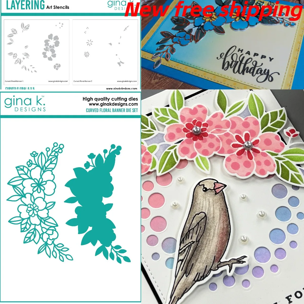 

Curved Floral 2023 New Metal Cutting Dies Stencil Diy Scrapbooking Photo Album Decorative Embossing Papercard Crafts