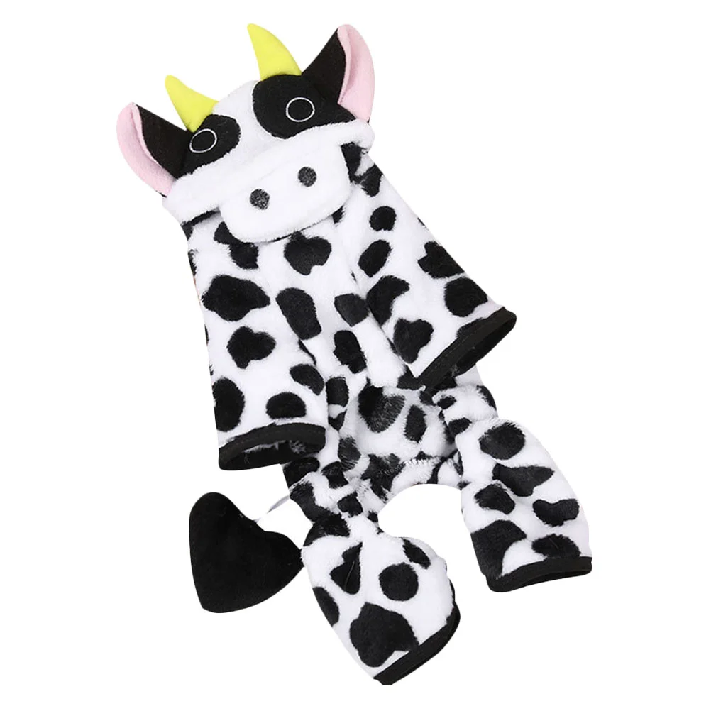

Clothes Dog Pet Puppy Costume Cat Winter Outfits Cartoon Accessory Cosplay Christmas Halloween Cow Adorable Party Pyjamas