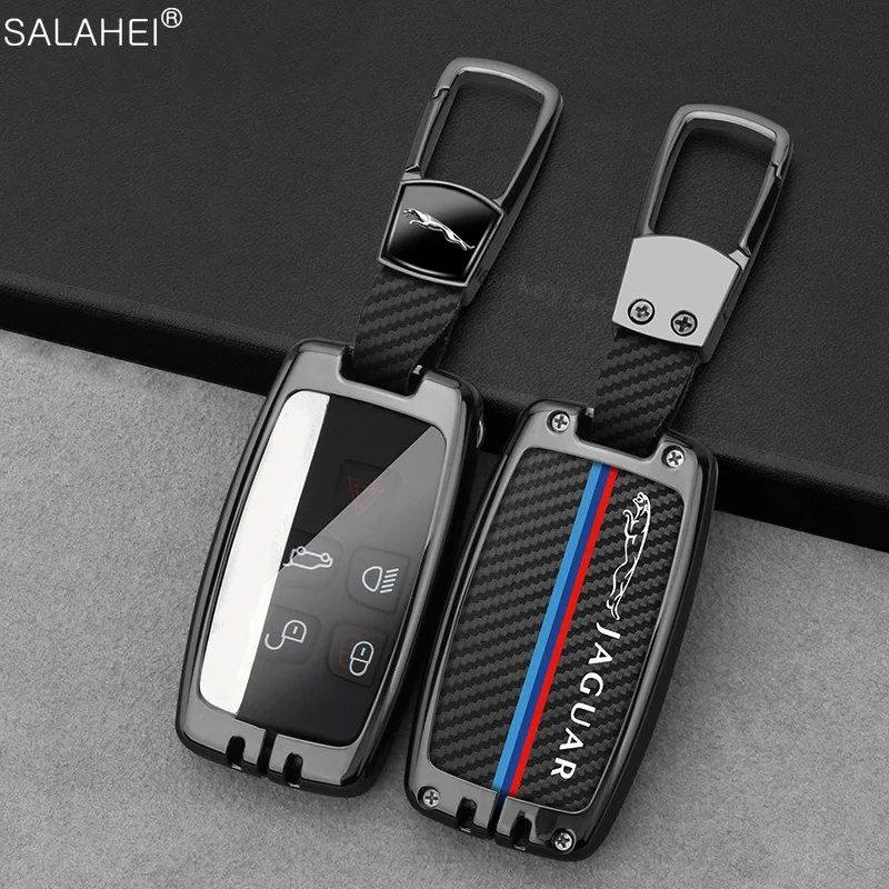 

Carbon Fiber Texture Car Remote Key Cover Case Shell For Jaguar XF XJ XE XK XJL C-X16 XKR V12 E-PACE Guitar Keychain Accessories