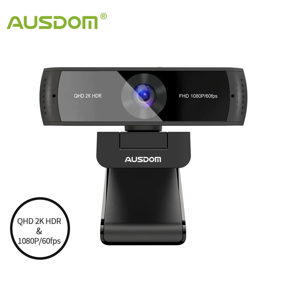 

2022. Веб-камера AUSDOM AW651 QHD 2K HDR 30FPS с автофокусом 1080P 60FPS веб-камера с шумоподавлением микрофонов и бесплатной крышкой конфиденциальности
