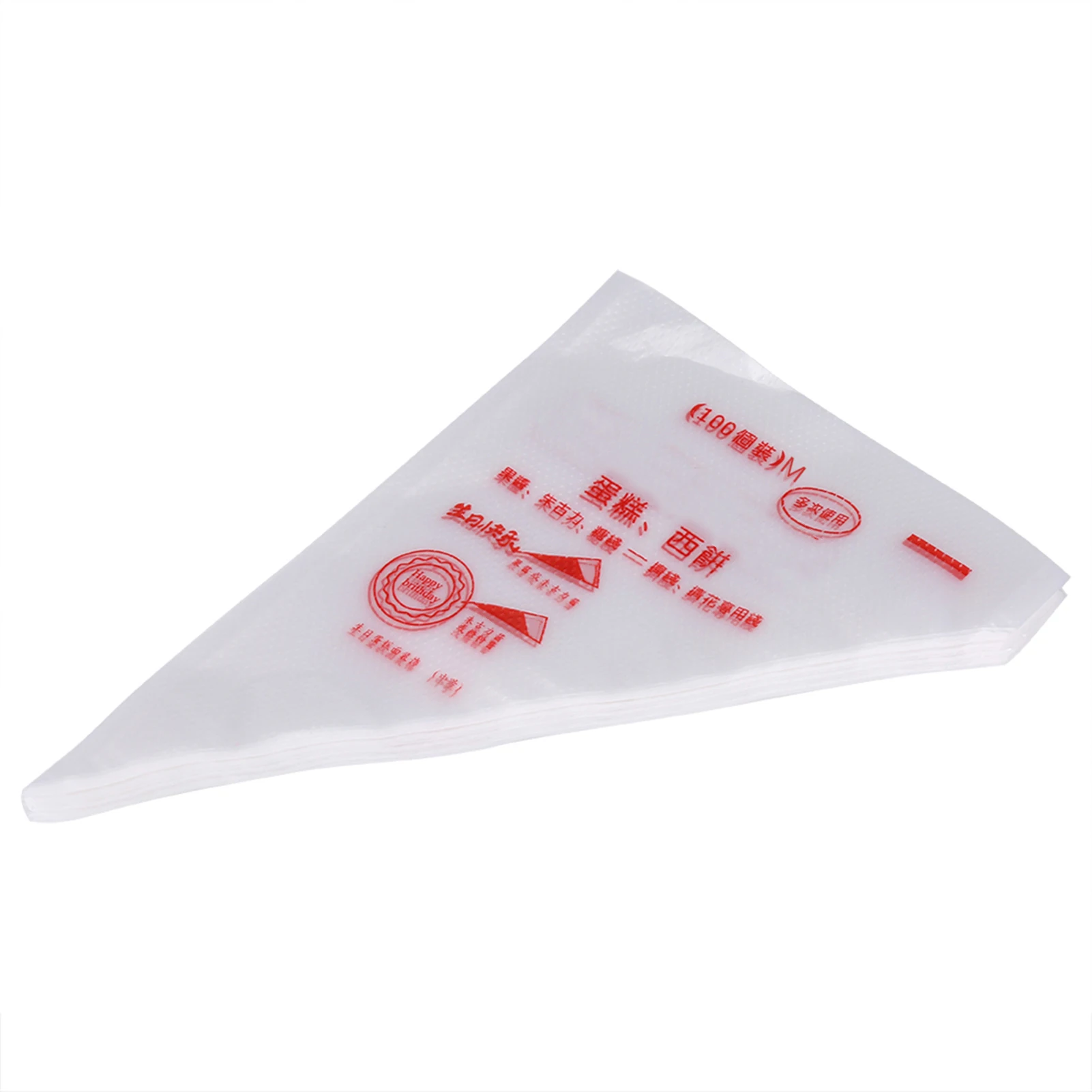 

100pcs Food Grade Plastic Icing Piping Bags Pastry Fondant Cake Decorating Bag Tool (M)