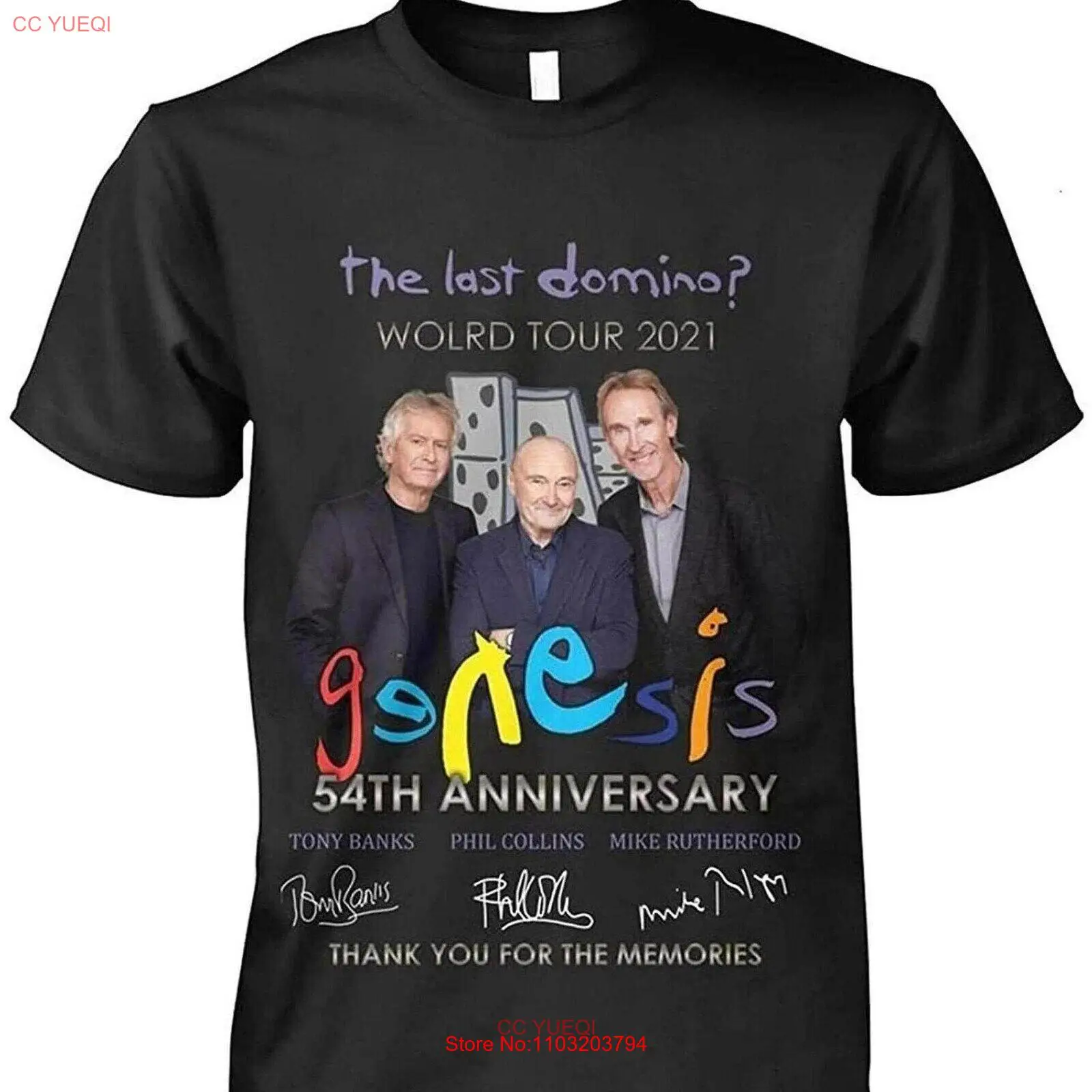 Genesis Band The Last dominworld Tour рубашки Thicthinhichthoi