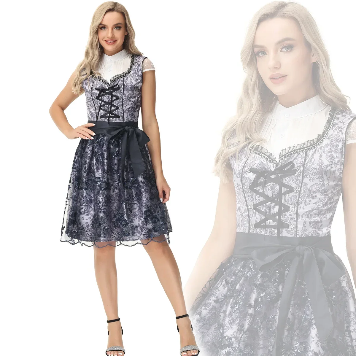 M-XL Косплей Немецкий Мюнхен Баварский Октоберфест Rave Party Dress Костюм