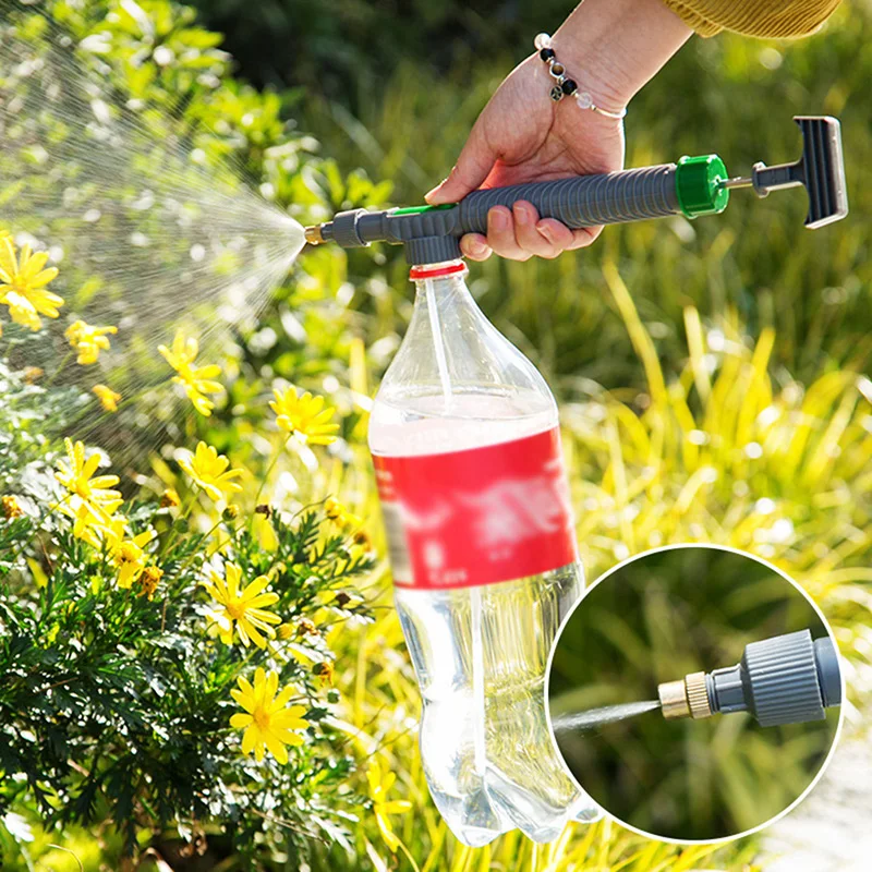 

2/4/5PCS Manual Watering Can Spray Bot Adjustable Gardening Watering Sprayer Drink Bottle Pneumatic Sprayer Without Bottle