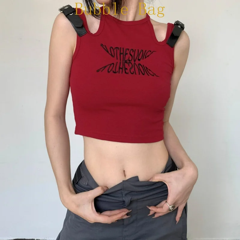 

Женский винтажный топ с вышивкой, укороченный топ на бретелях с принтом, майка в стиле пэчворк, 2023