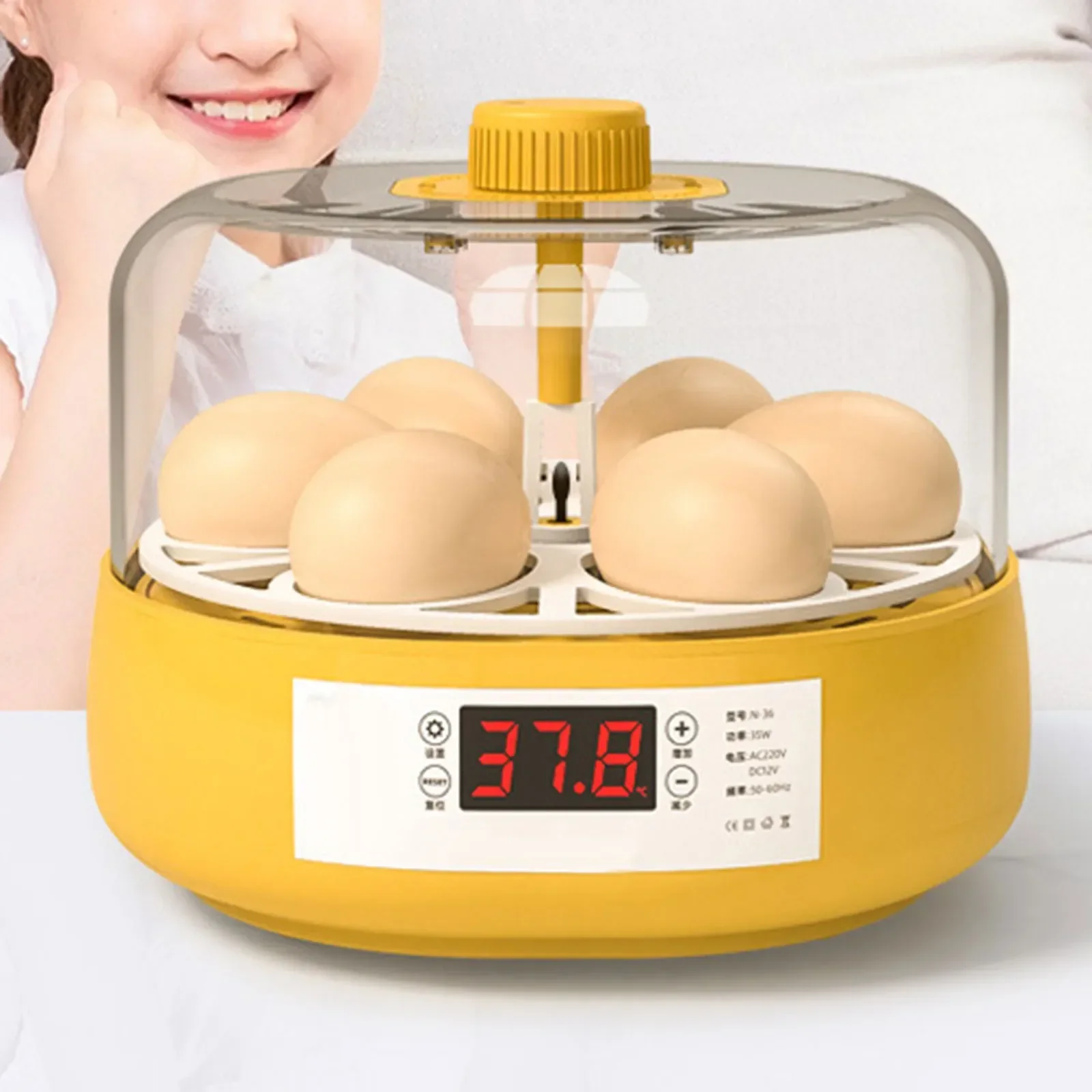 

Инкубатор для яиц с контролем 4/6, инкубатор для фермы, инкубатор влажности, яйцо, утка, птица, температура, цифровой голубь для искусственных миниатюрных яиц