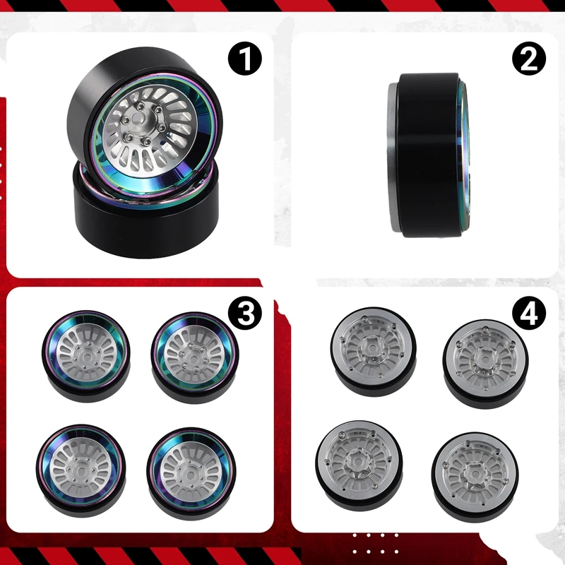 4 шт. колесные диски для гусеничного автомобиля 1 3 дюйма