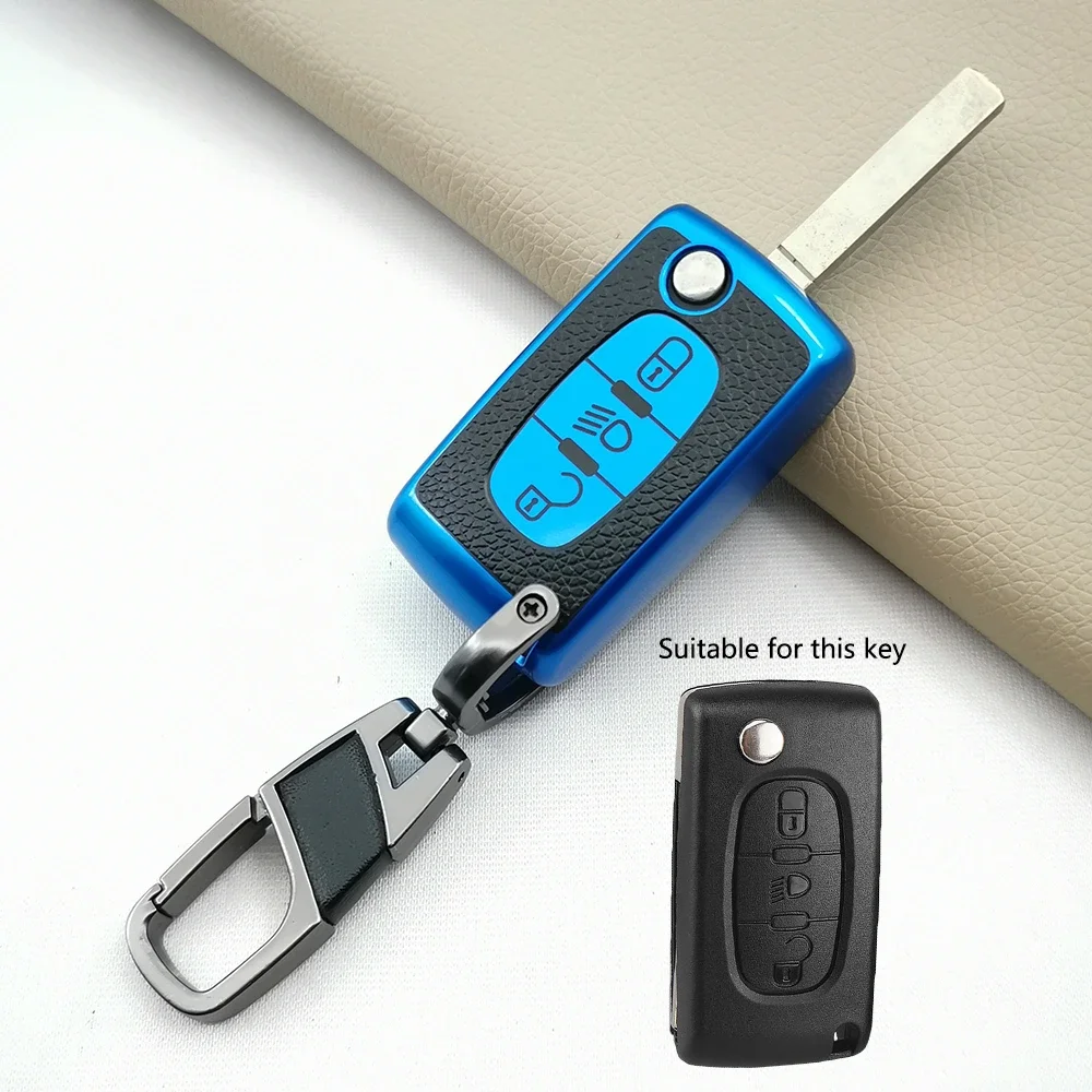 

Чехол для ключей из ТПУ для Citroen C2, C3, C4, Picasso, Xsara, Berlingo, C5, C6, C8, для Peugeot, 3 кнопки, защита для телефона