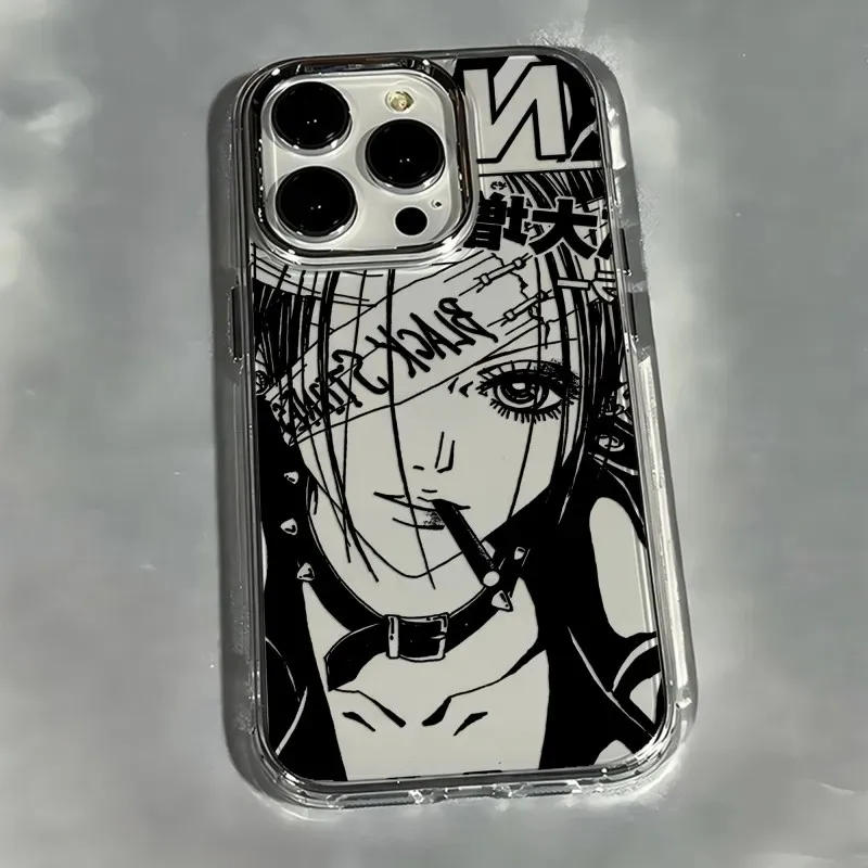 Фото Стильный чехол Y2K Nana Osaki для Samsung Galaxy S26 S25 S24 S23 S22 S21 S20 Note20 FE Ultra Edge Plus 4G 5G, прозрачный №2