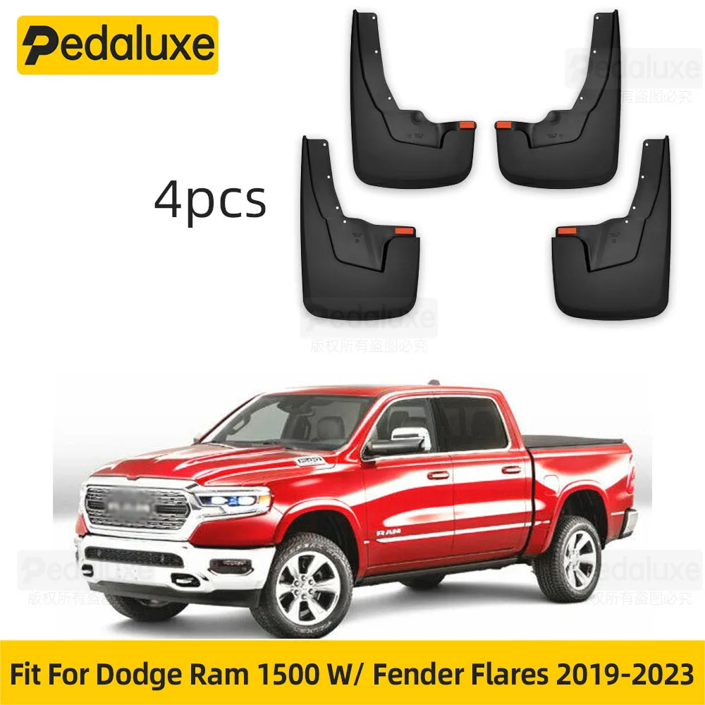 

Genuine OE Splash Guards Mud Flaps For 2019-2023 Dodge Ram 1500 W/ Fender Flares