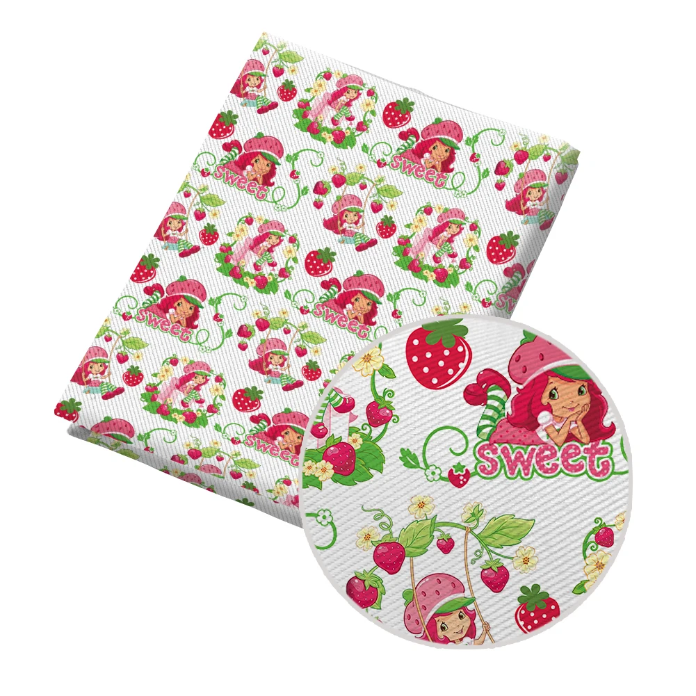 

Fabric Cartoon Pink Girl Printed Polyester Cotton Twill Fabric Patchwor Printed 50*145CM