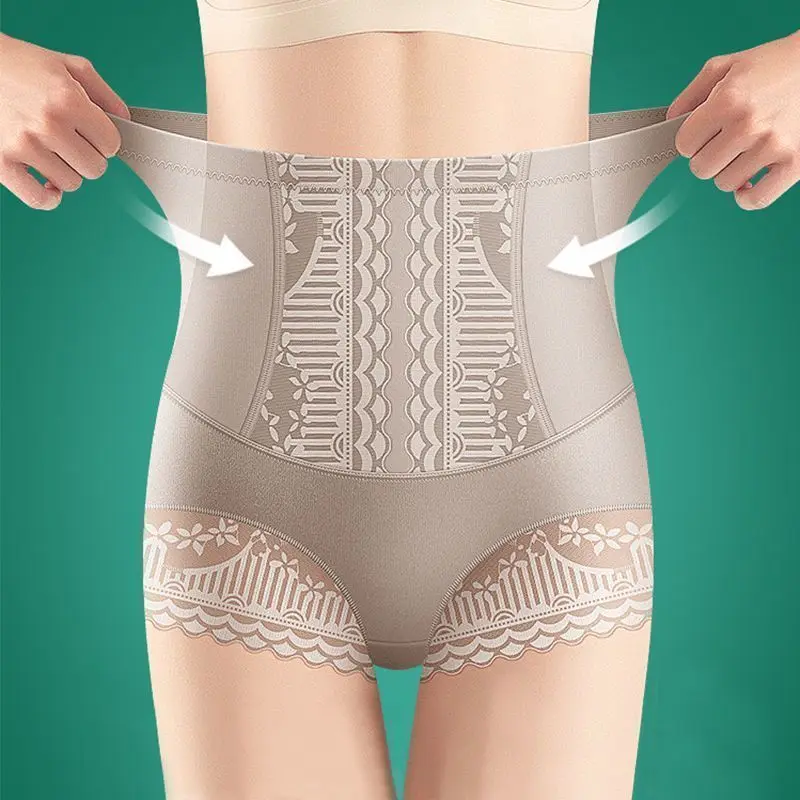 Нижнее белье с высокой талией удерживающее живот женские летние тонкие