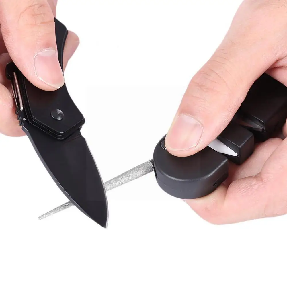 

4 In 1 Carry Sharpening Tool Multi-function Outdoor Steel Portable Sharpener Knife Sharpening Rod Tungsten Multi-function P0p2