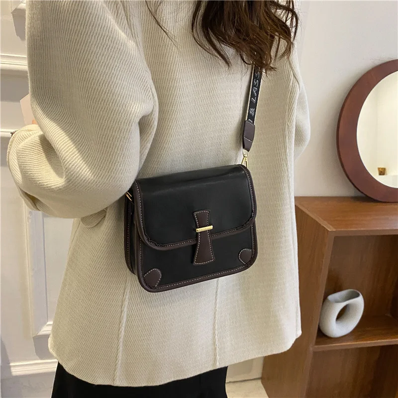 

Осенне-зимняя Маленькая женская сумка на широкополосном ремне, новинка 2021, модная женская сумка через плечо с индивидуальным дизайном