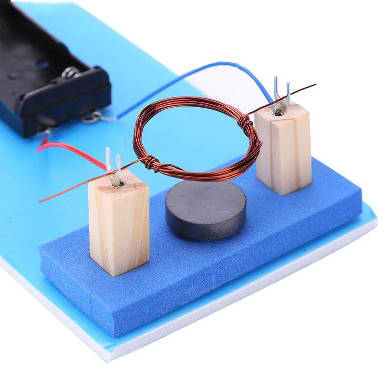 

DIY DC Electric Motor Students Physical Production Tecnologia Science Experiment Equippment Blue Easy Control Material Child Toy