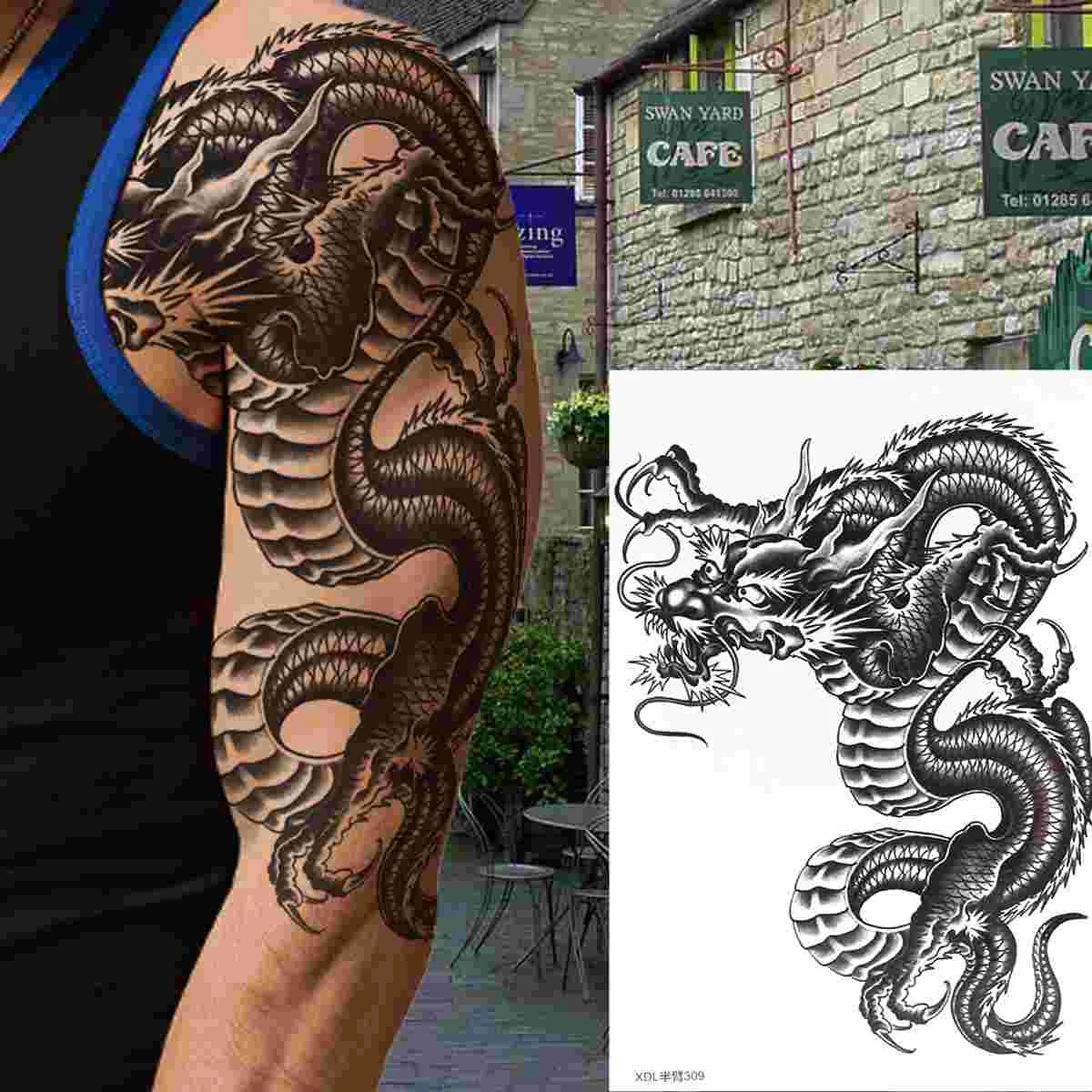 

Healifty Black Temporary Arm Stickers for Men