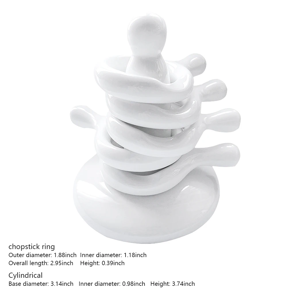 

Chopstick Stand Spoon Fork Solid Durable Long Time Use Cylindrical Base Tidy White Shelf Organizer Egg Holder Ring