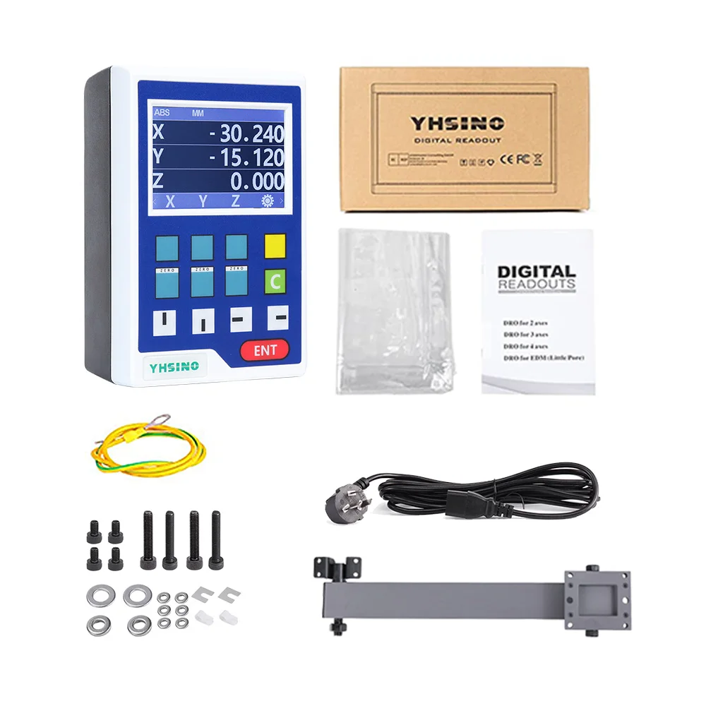 Токарный станок WM108V YH800-3A Mini LCD DRO дисплей 3,5 дюйма цифровое считывание 14 языков TTL DB9