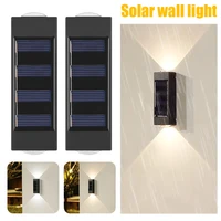 26 led solar wall lamp outdoor waterproof up and down lighting garden decoration solar lights stair fence outdoor solar lights