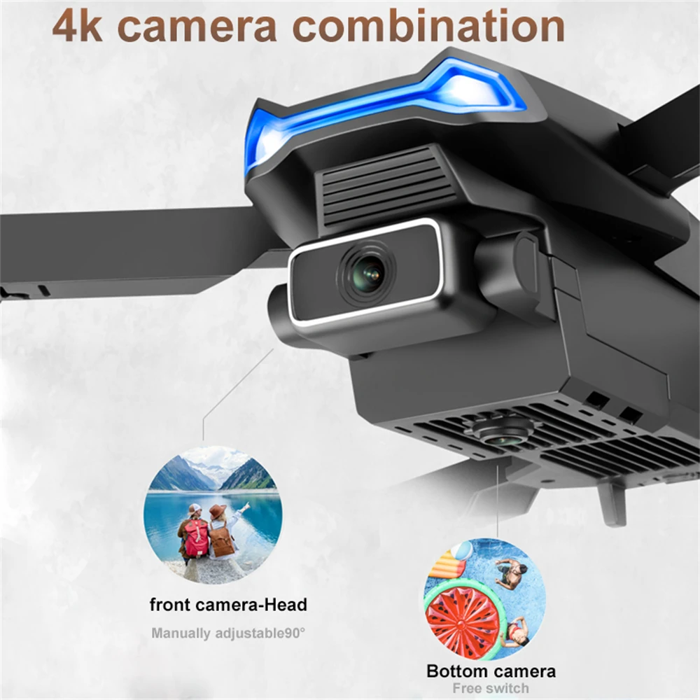 2022 New 4k Profesional HD Dual Camera 1080P WiFi fpv Drone Quadcopter Toys Real-time transmission Helicopter | Игрушки и хобби