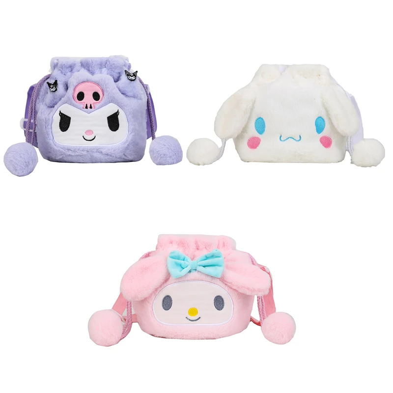 

Аниме Сумка через плечо Cinnamoroll My Melody кавайная плюшевая кукла Go Out портативная Большая вместительная маленькая свежая плюшевая сумка